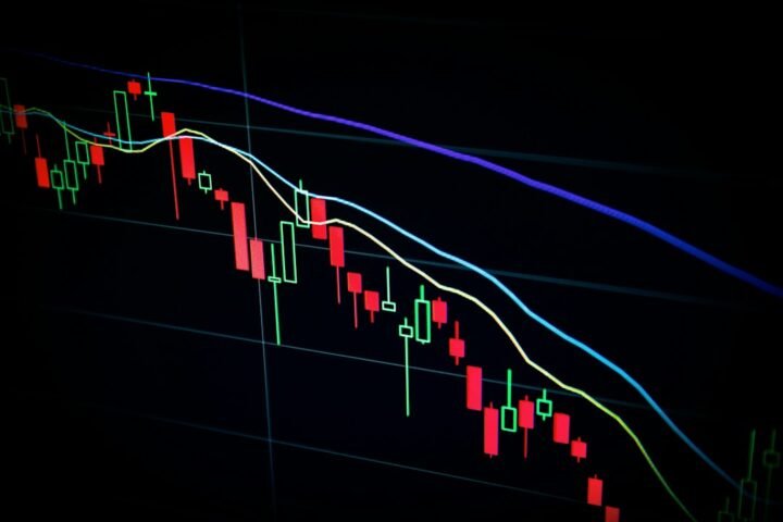 Stock market charts representing investing and portfolio performance
